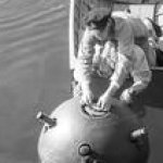 Danger Bomb Mine in the Water