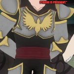 Cardin Winchester RWBY | "SUP VOMITING BOY YEAH PYRRHA IS PREGNANT."; "WITH TWINS AND THEY'RE MINE." | image tagged in cardin winchester rwby | made w/ Imgflip meme maker