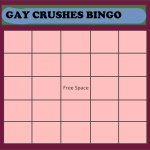 Gay crushes bingo