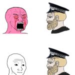 wojak vs cop chad