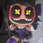 Cyn plush with a knife