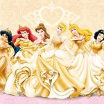 Disney Princesses Wearing Gold