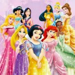 Disney Princesses Wearing Sparkly Dresses