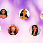 Moana Pocahontas Belle Tiana Merida and Fa Mulan