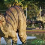 Edmontosaurus in trouble