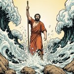 Moses parts water od Red Sea