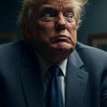Donald Trump Confused, wild-eyed, disheveled