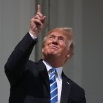Trump pointing up