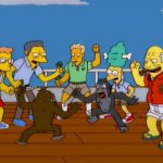 simpsons monkey fighting