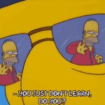 Simpsons you just don't learn