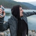 Throwing phone in lake