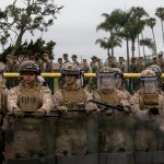 soldiers patrolling LA