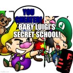 Baby wario laughs to crying baby luigi