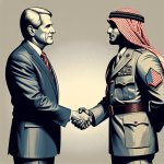 American handshake with dictator