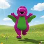 Barney is flying meme