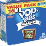 Poptarts box | MIL; MILKY WAY | image tagged in poptarts box | made w/ Imgflip meme maker