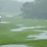 raining on golf course