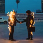 Fire handshake