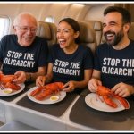 Bernie AOC Zohran Limosine liberals on jet