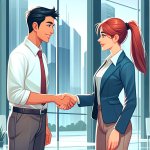 Picture of two people shaking hands