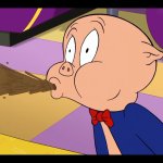 Porky Pig Spitting Out Coffee template