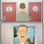 Hank Hill two buttons
