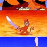 He's got a sword