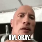 Rock seen your search history | WAIT WHAT? HM. OKAY.... | image tagged in gifs,the rock,wait what,umm okay | made w/ Imgflip video-to-gif maker