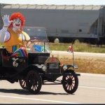 Clown car passing