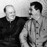 Stalin and Churchill chilling
