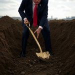 Donald Trump First Law of Holes - shovel