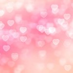 Blurred hearts template