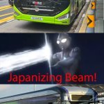 Japan deployed its own electric buses like Singapore | image tagged in japanizing beam,electricbus,bus,japanbus,singaporebus | made w/ Imgflip meme maker
