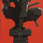 Ninja crouching