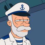 Suspicious captain side-eye