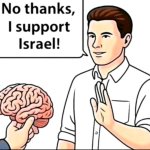 Man being offered brain