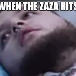 Ya | WHEN THE ZAZA HITS | image tagged in stanleymov | made w/ Imgflip meme maker