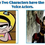 Grey DeLisle 2 | image tagged in same voice actor,grey delisle,avatar the last airbender,the grim adventures of billy and mandy,cartoon network,nickelodeon | made w/ Imgflip meme maker