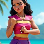 Moana Doing The Kung Fu