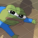 pepe lying on the floor