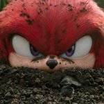 Knuckles peaking outta the ground template