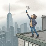 man with phone standing