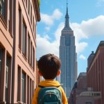 Kid in new city