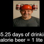 lite-year | 365.25 days of drinking low-calorie beer = 1 lite year | image tagged in low-cal,kewlew | made w/ Imgflip meme maker
