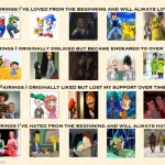 pairings over time meme | image tagged in pairings over time meme,videogames,over the years,movies,media,anime | made w/ Imgflip meme maker