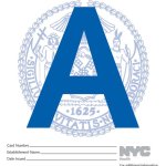 NYC Sanitary Inspection Grade template