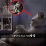 he thinks he's him (cat)