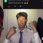 detele the account meme