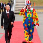 Trump clown suit Putin Alaska MAGA