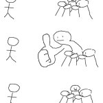 Thumbs up in group